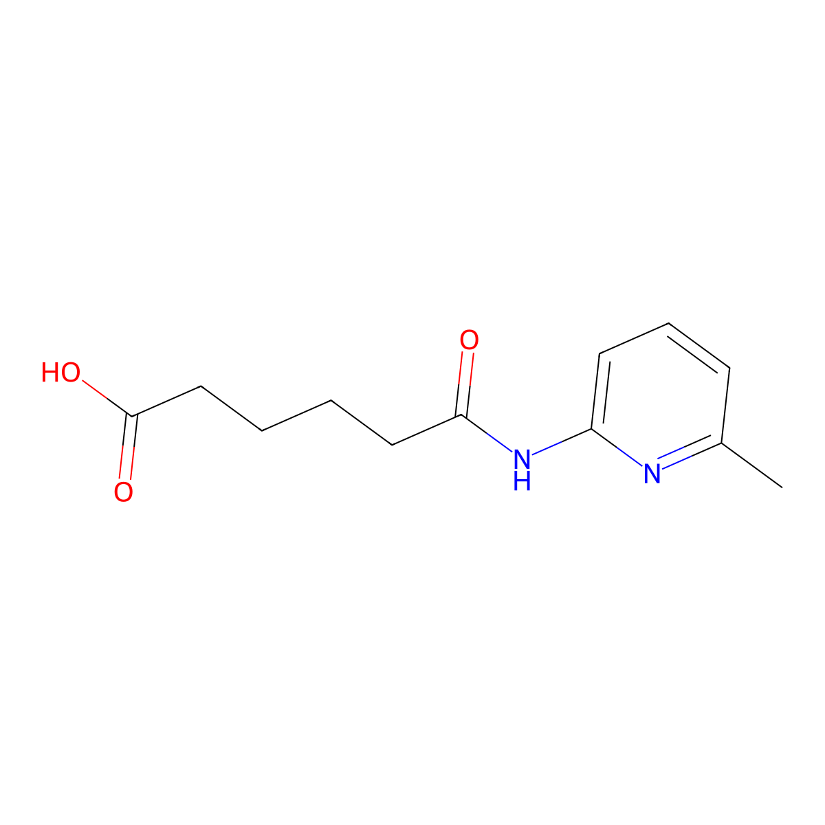 6-[(6-Methylpyridin-2-yl)amino]-6-oxohexanoic acid molecular structure, CAS 392236-08-7