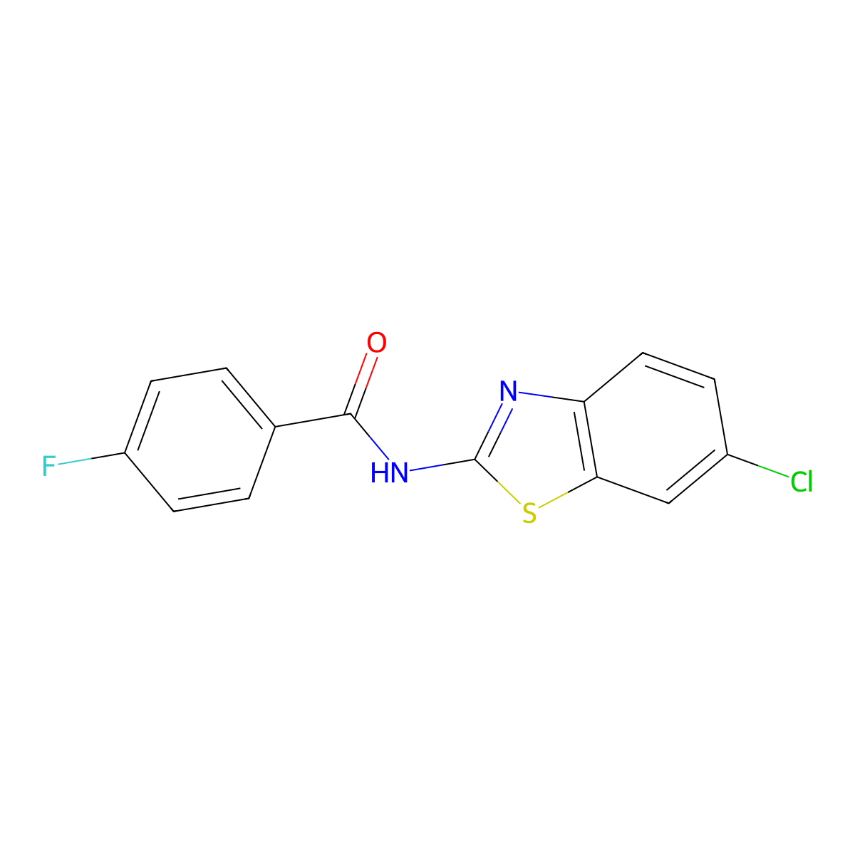 N-(6-chloro-1,3-benzothiazol-2-yl)-4-fluorobenzamide molecular structure, CAS 392236-64-5