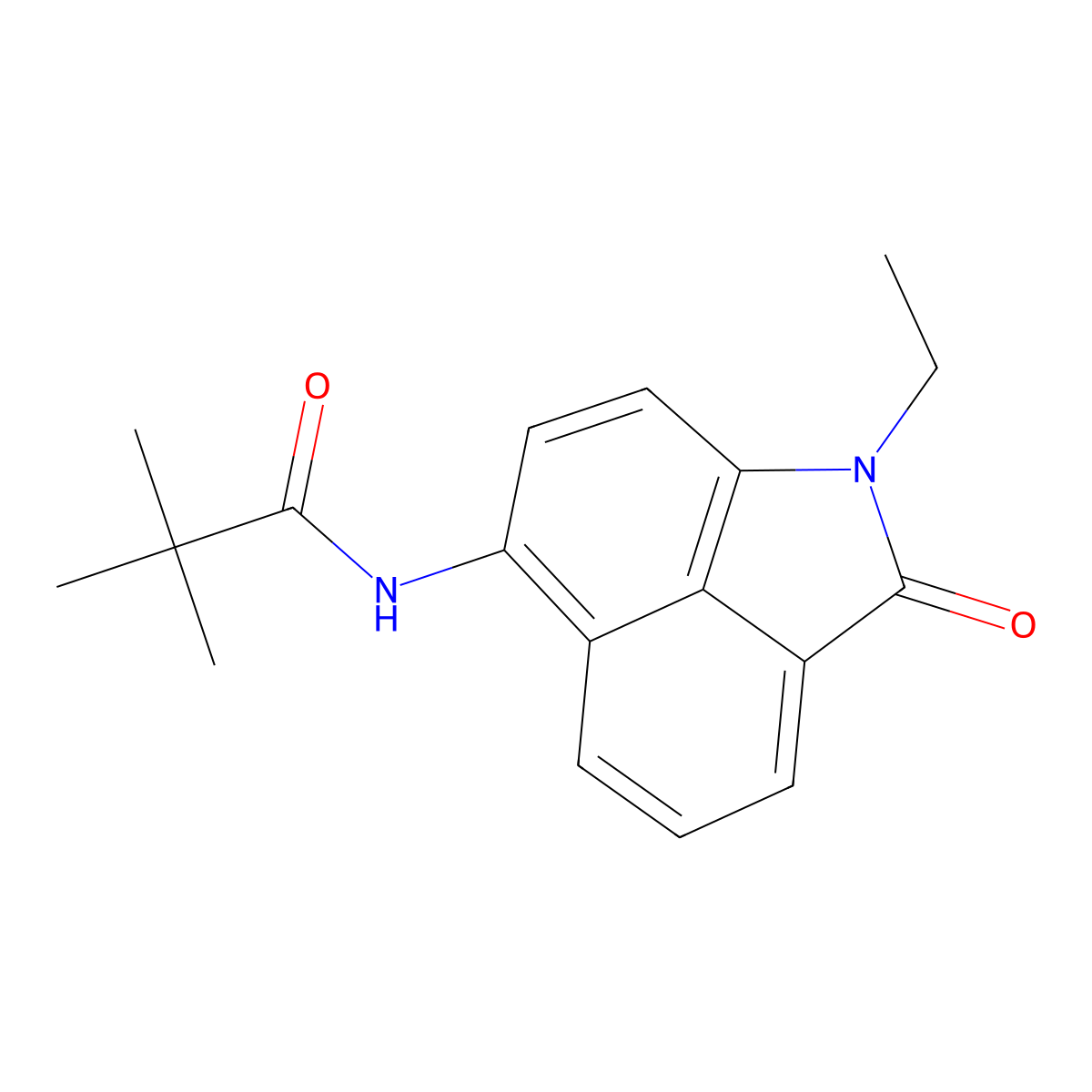 N-(1-ethyl-2-oxo-1,2-dihydrobenzo[cd]indol-6-yl)pivalamide molecular structure, CAS 392236-65-6