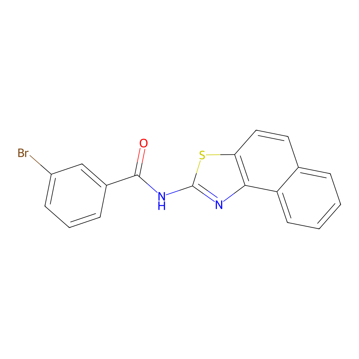N-benzo[e][1,3]benzothiazol-2-yl-3-bromobenzamide molecular structure, CAS 392236-77-0