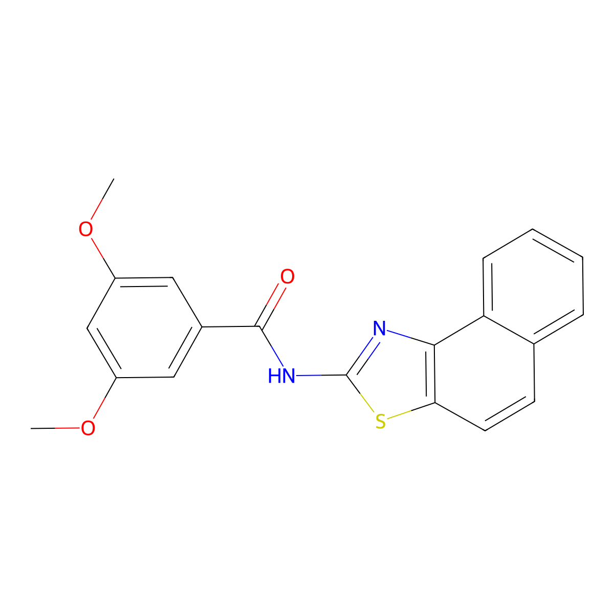 3,5-dimethoxy-N-{naphtho[1,2-d][1,3]thiazol-2-yl}benzamide molecular structure, CAS 392236-78-1