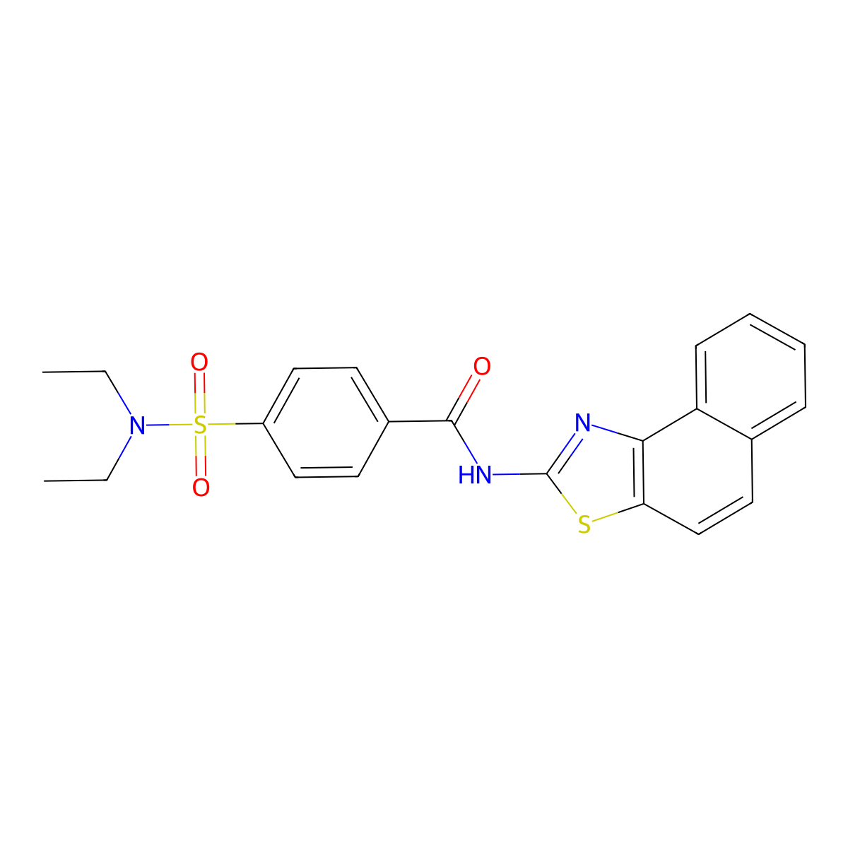 N-benzo[e][1,3]benzothiazol-2-yl-4-(diethylsulfamoyl)benzamide molecular structure, CAS 392236-79-2