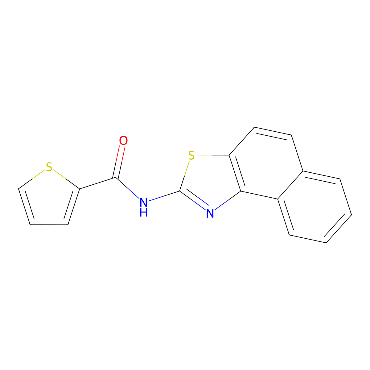 N-(naphtho[1,2-d]thiazol-2-yl)thiophene-2-carboxamide molecular structure, CAS 392236-81-6