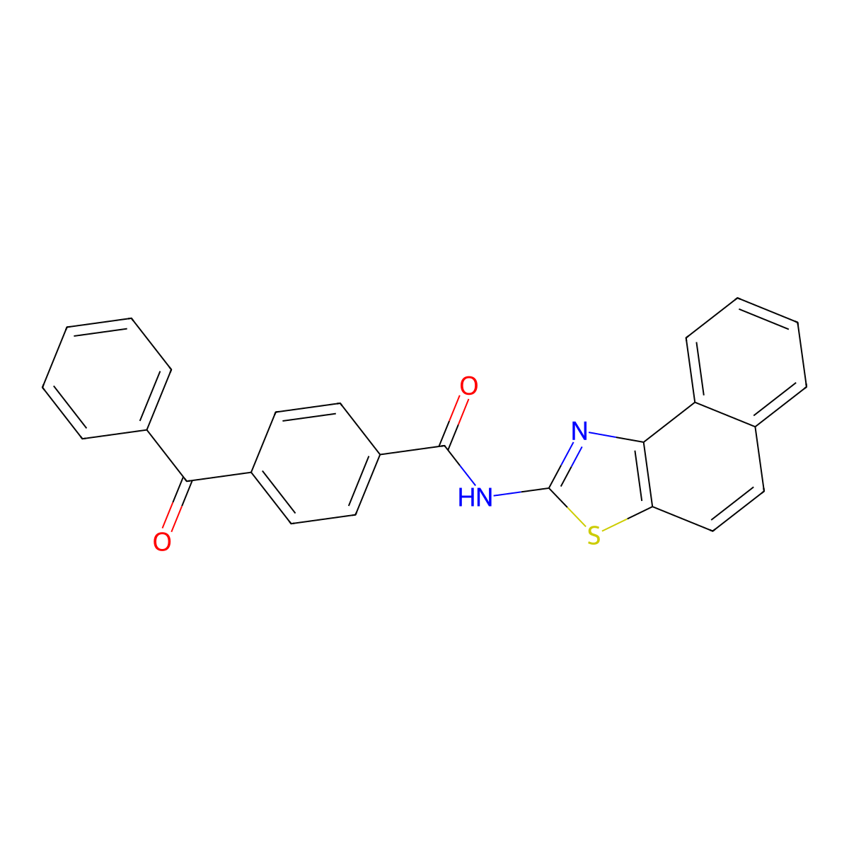 4-benzoyl-N-(naphtho[1,2-d]thiazol-2-yl)benzamide molecular structure, CAS 392236-82-7