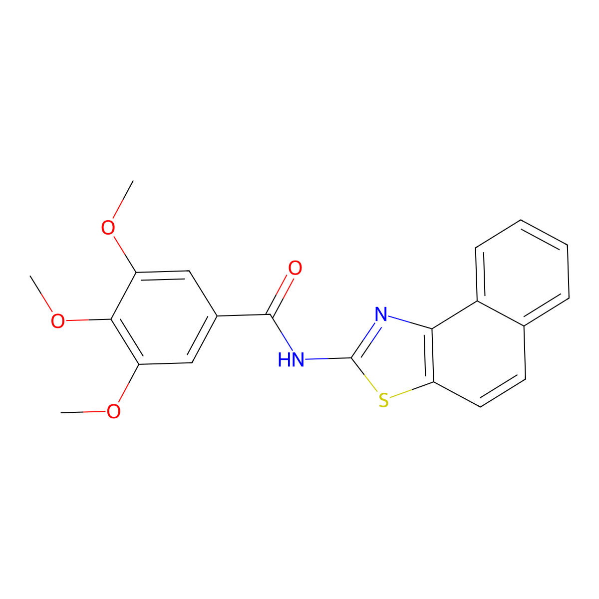 N-benzo[e][1,3]benzothiazol-2-yl-3,4,5-trimethoxybenzamide molecular structure, CAS 392236-83-8