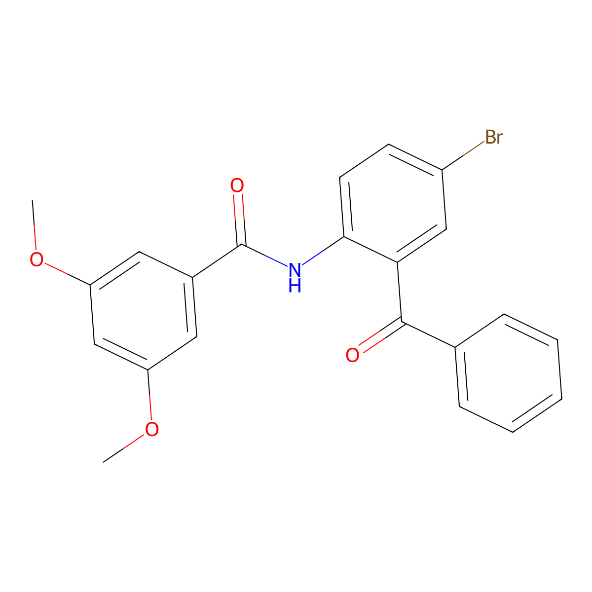 N-(2-benzoyl-4-bromophenyl)-3,5-dimethoxybenzamide molecular structure, CAS 392236-85-0