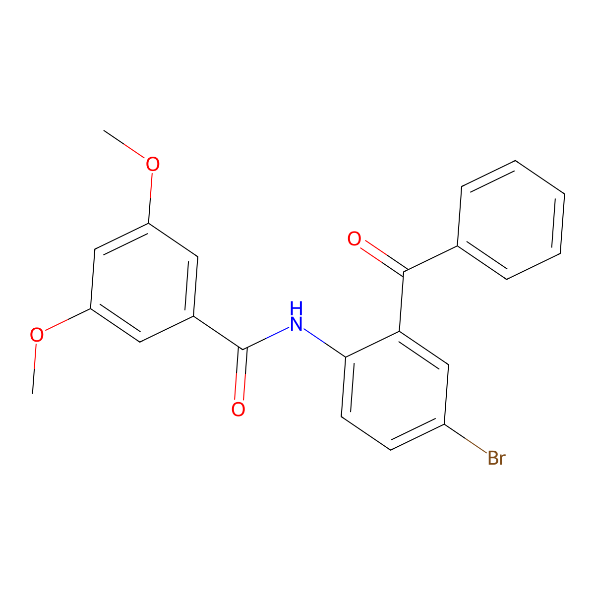 N-(2-benzoyl-4-bromophenyl)-3,5-dimethoxybenzamide molecular structure, CAS 392236-85-0
