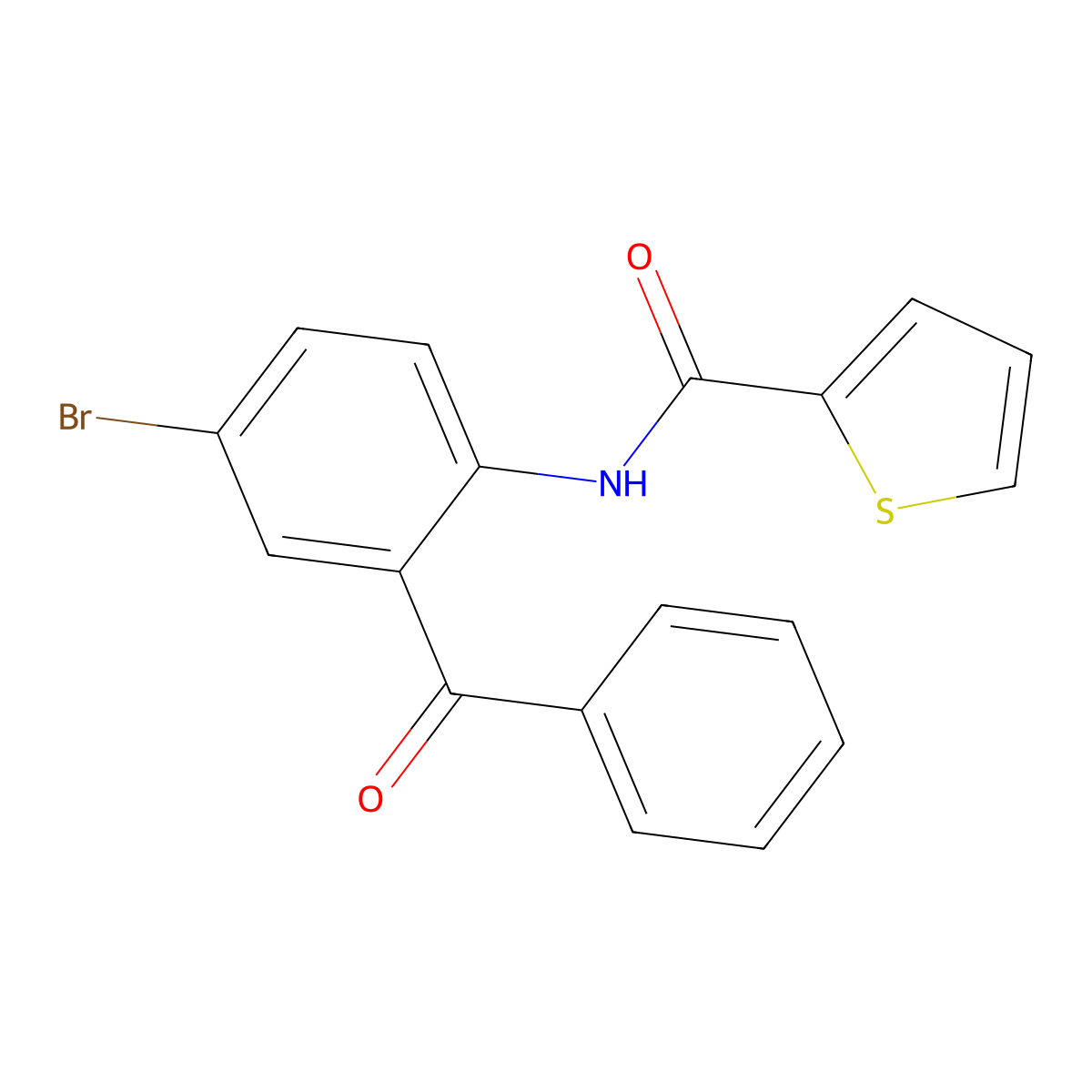 N-(2-benzoyl-4-bromophenyl)thiophene-2-carboxamide molecular structure, CAS 392236-86-1
