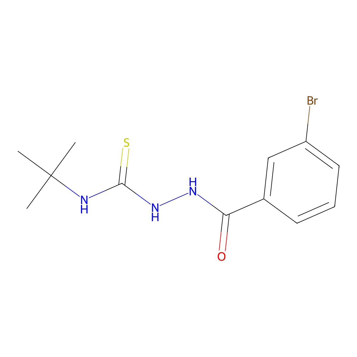 1-[(3-Bromobenzoyl)amino]-3-tert-butylthiourea molecular structure, CAS 392237-00-2