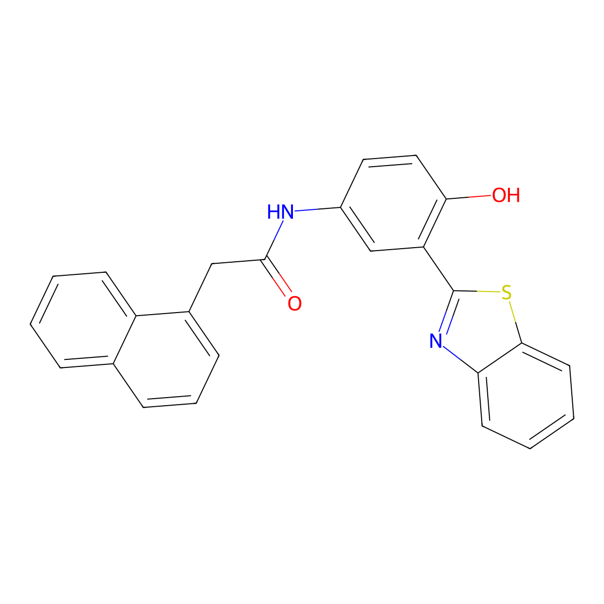 N-(3-(benzo[d]thiazol-2-yl)-4-hydroxyphenyl)-2-(naphthalen-1-yl)acetamide molecular structure, CAS 392237-05-7