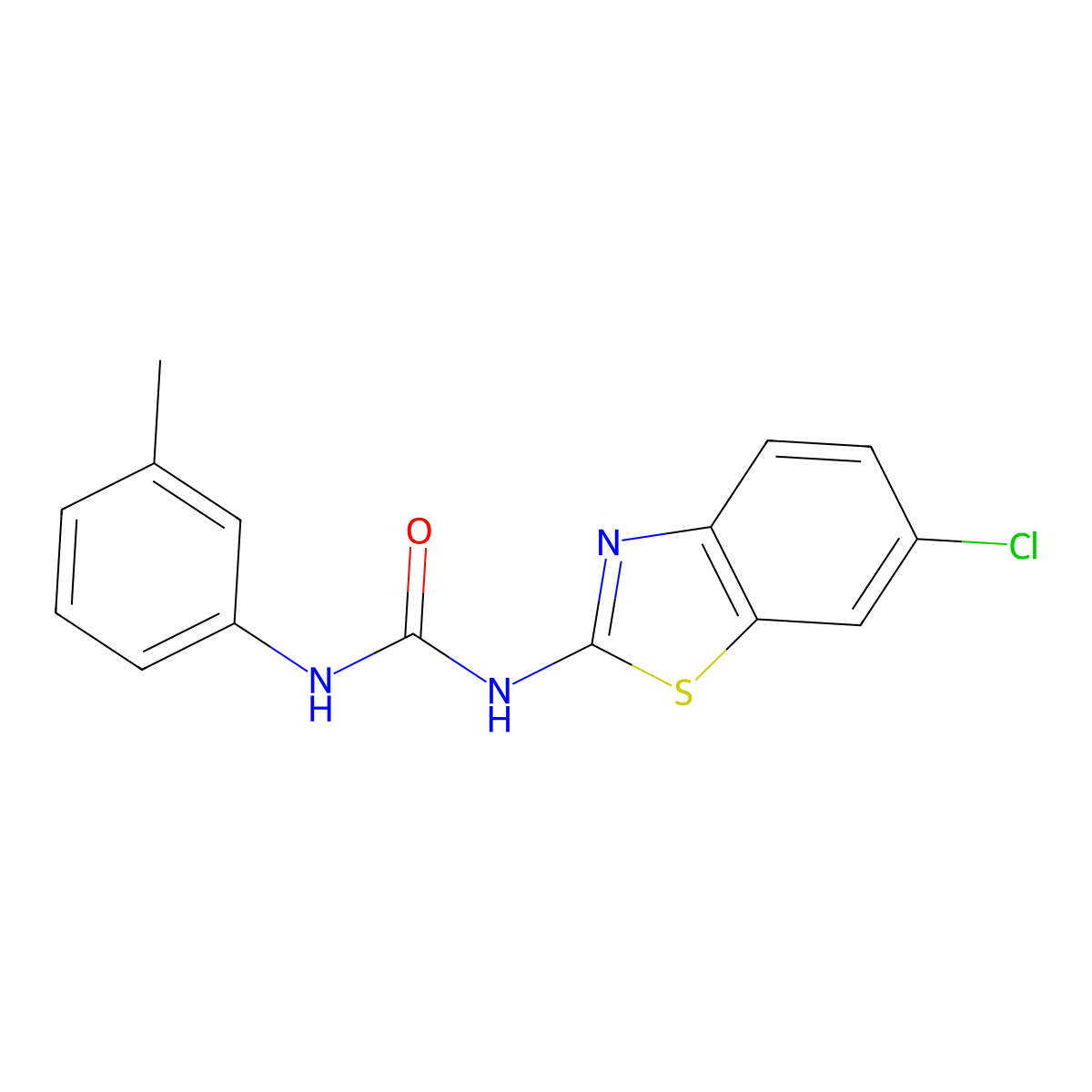 1-(6-Chlorobenzo[d]thiazol-2-yl)-3-(m-tolyl)urea molecular structure, CAS 392237-11-5