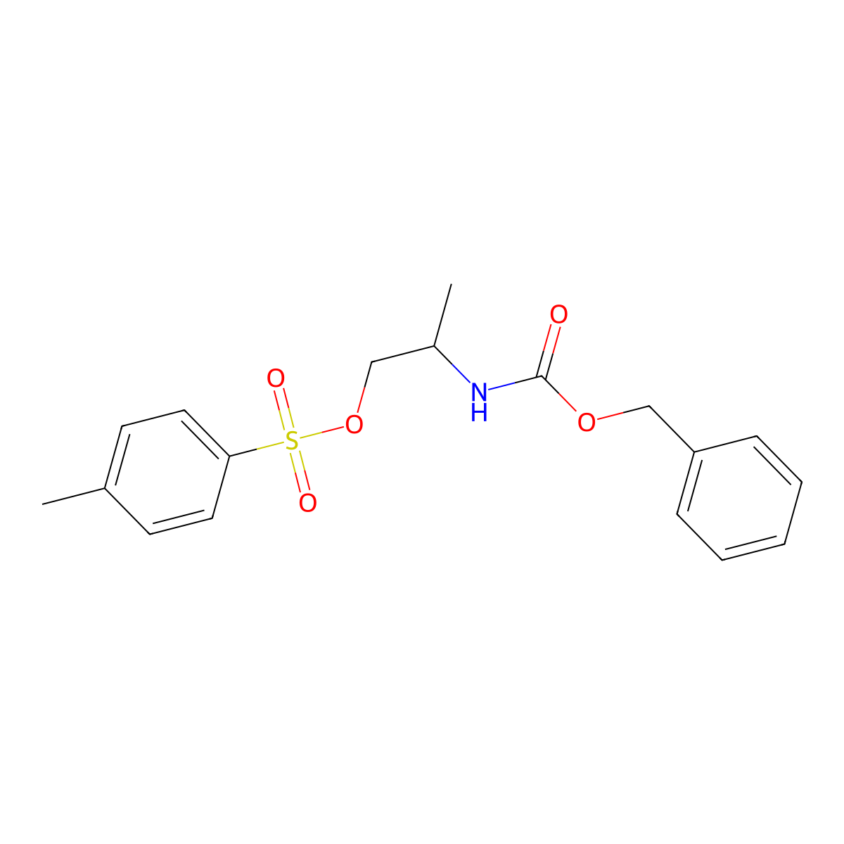 2-(Phenylmethoxycarbonylamino)propyl 4-methylbenzenesulfonate molecular structure, CAS 392237-29-5