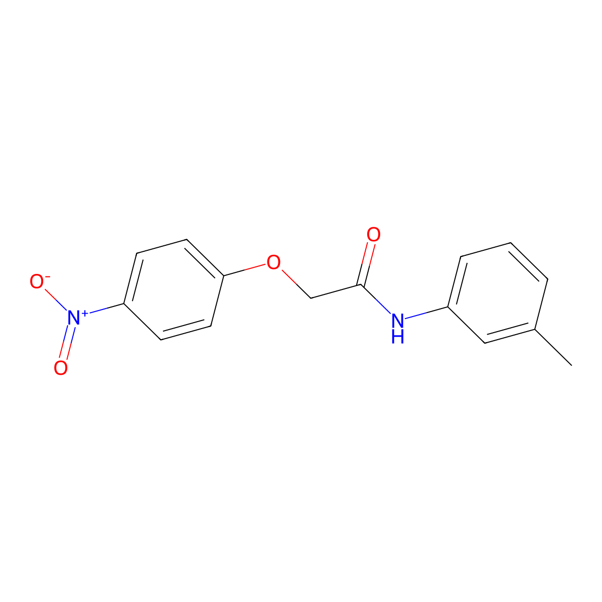 N-(3-methylphenyl)-2-(4-nitrophenoxy)acetamide molecular structure, CAS 392237-47-7