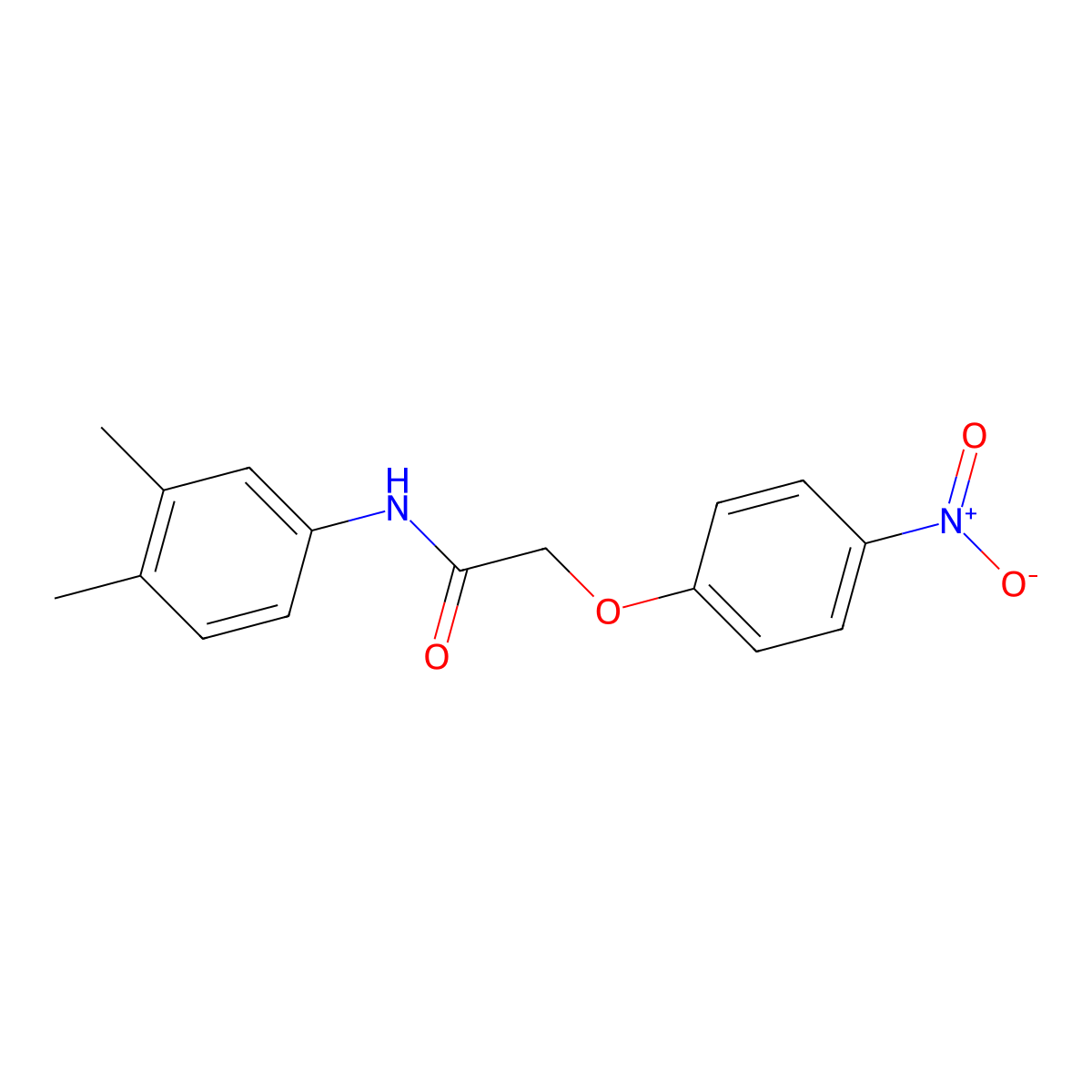 N-(3,4-dimethylphenyl)-2-(4-nitrophenoxy)acetamide molecular structure, CAS 392237-49-9