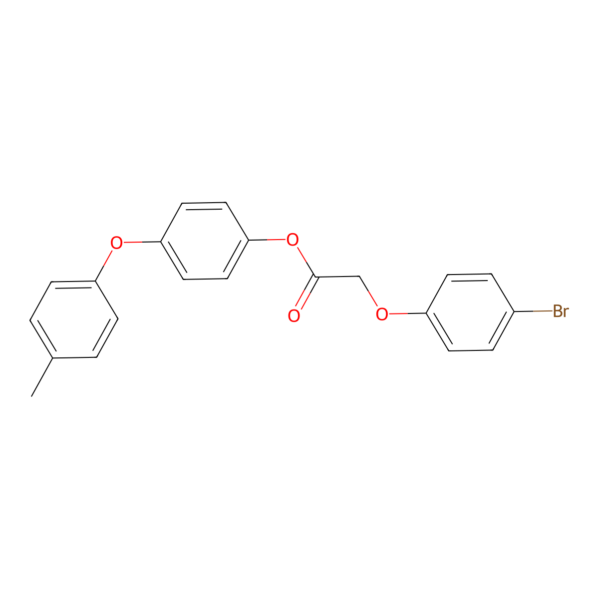 4-(p-Tolyloxy)phenyl 2-(4-bromophenoxy)acetate molecular structure, CAS 392237-57-9