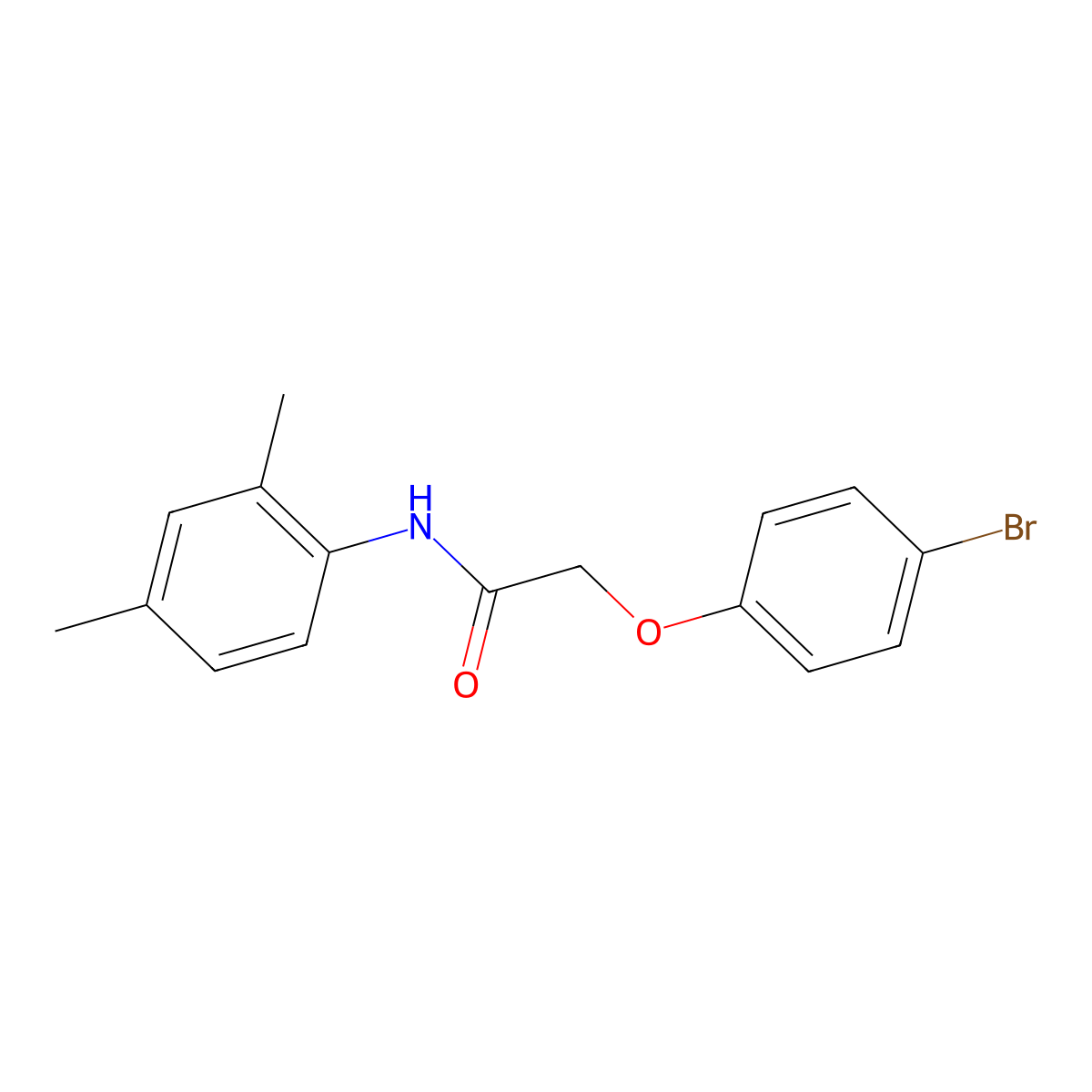 2-(4-bromophenoxy)-N-(2,4-dimethylphenyl)acetamide molecular structure, CAS 392237-59-1