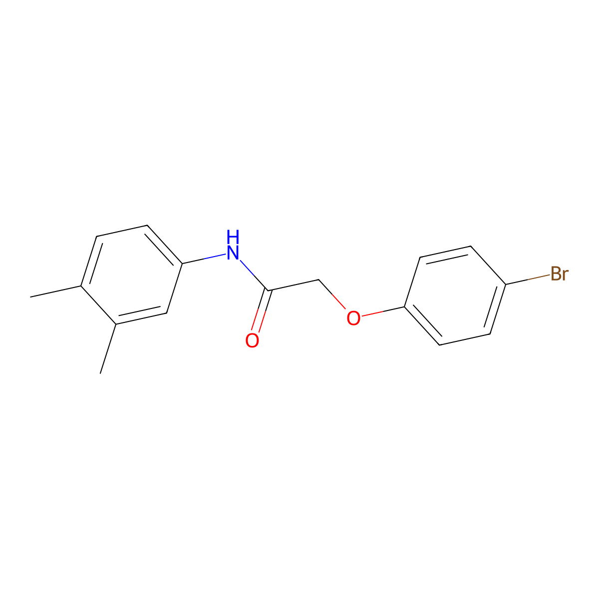 2-(4-bromophenoxy)-N-(3,4-dimethylphenyl)acetamide molecular structure, CAS 392237-61-5