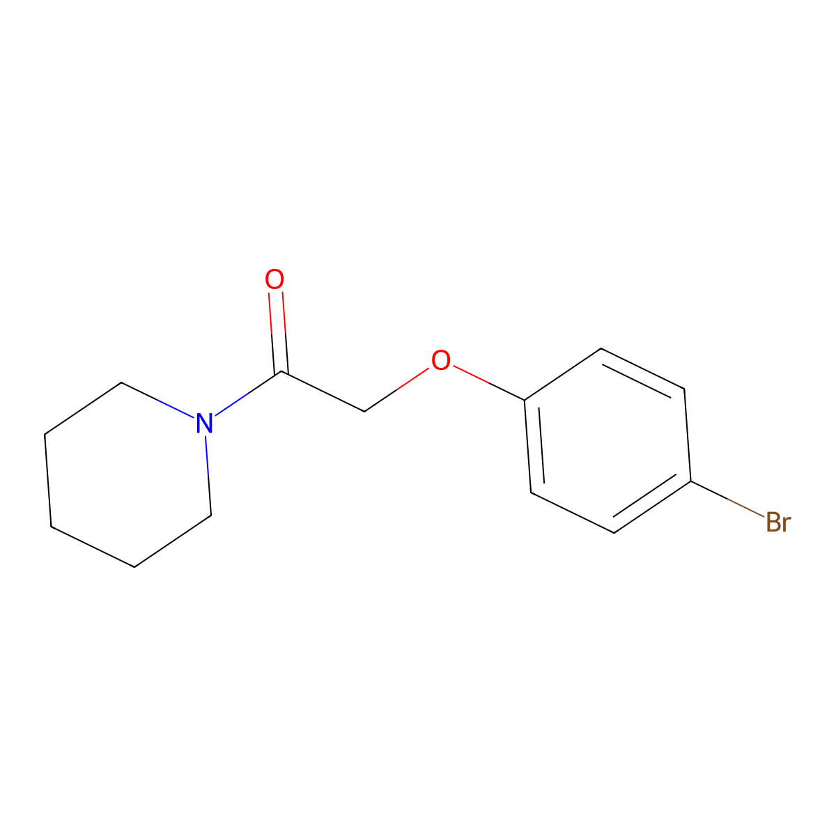 2-(4-Bromophenoxy)-1-(piperidin-1-yl)ethanone molecular structure, CAS 392237-64-8