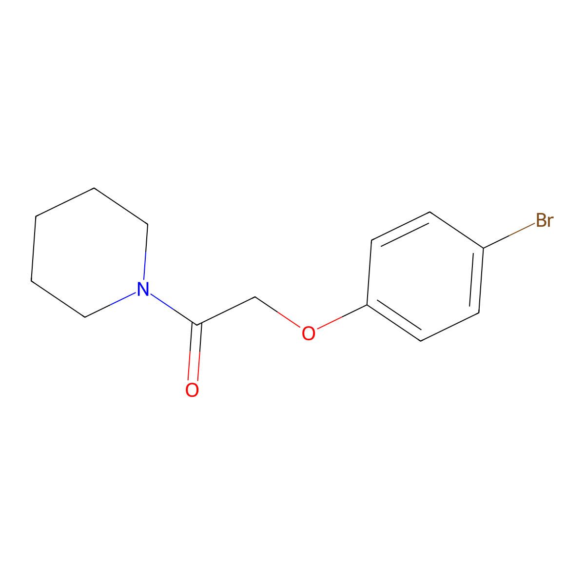 2-(4-Bromophenoxy)-1-(piperidin-1-yl)ethanone molecular structure, CAS 392237-64-8