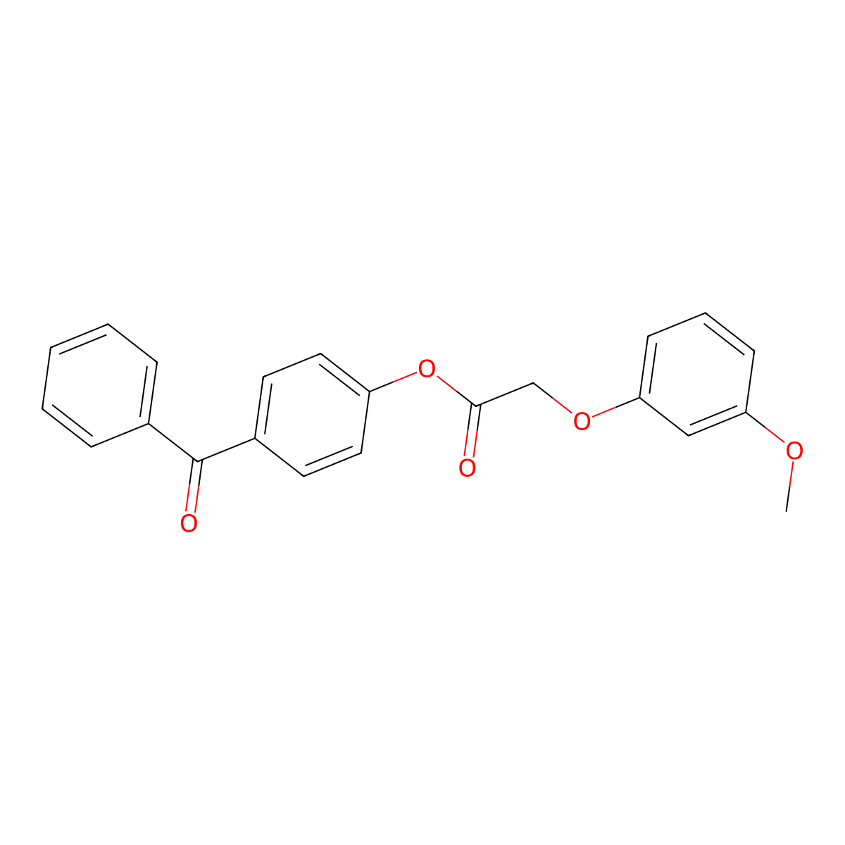 4-Benzoylphenyl 2-(3-methoxyphenoxy)acetate molecular structure, CAS 392237-69-3