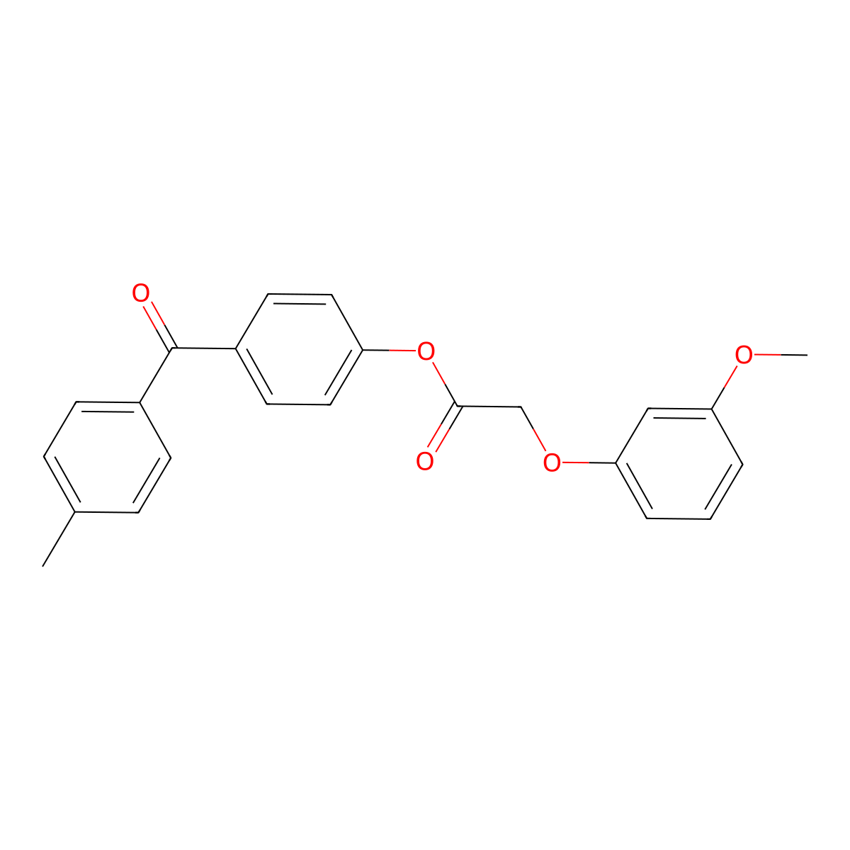 4-(4-Methylbenzoyl)phenyl 2-(3-methoxyphenoxy)acetate molecular structure, CAS 392237-70-6