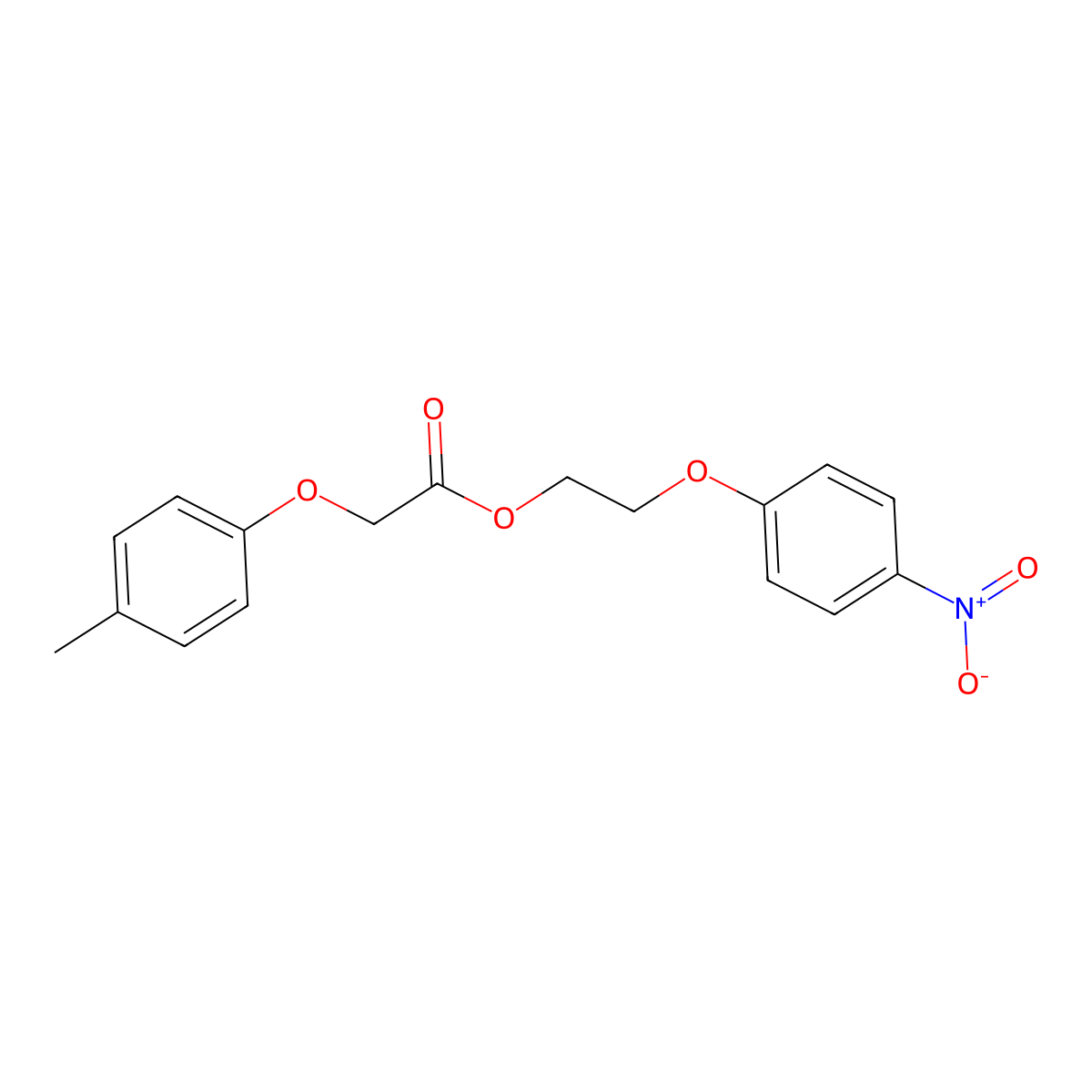 2-(4-Nitrophenoxy)ethyl 2-(4-methylphenoxy)acetate molecular structure, CAS 392237-85-3