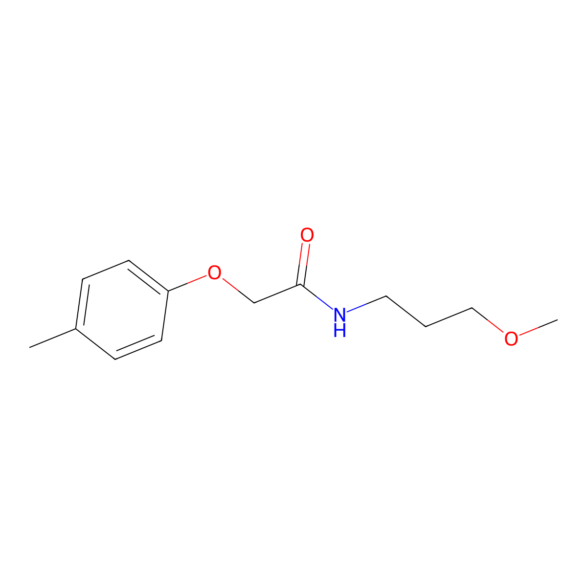 N-(3-methoxypropyl)-2-(4-methylphenoxy)acetamide molecular structure, CAS 392237-89-7