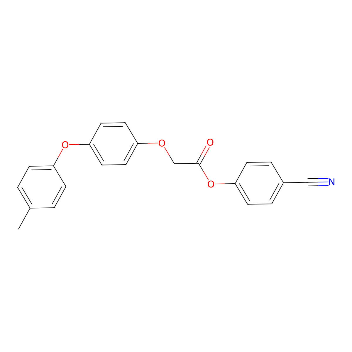 4-Cyanophenyl 2-(4-(p-tolyloxy)phenoxy)acetate molecular structure, CAS 392238-02-7