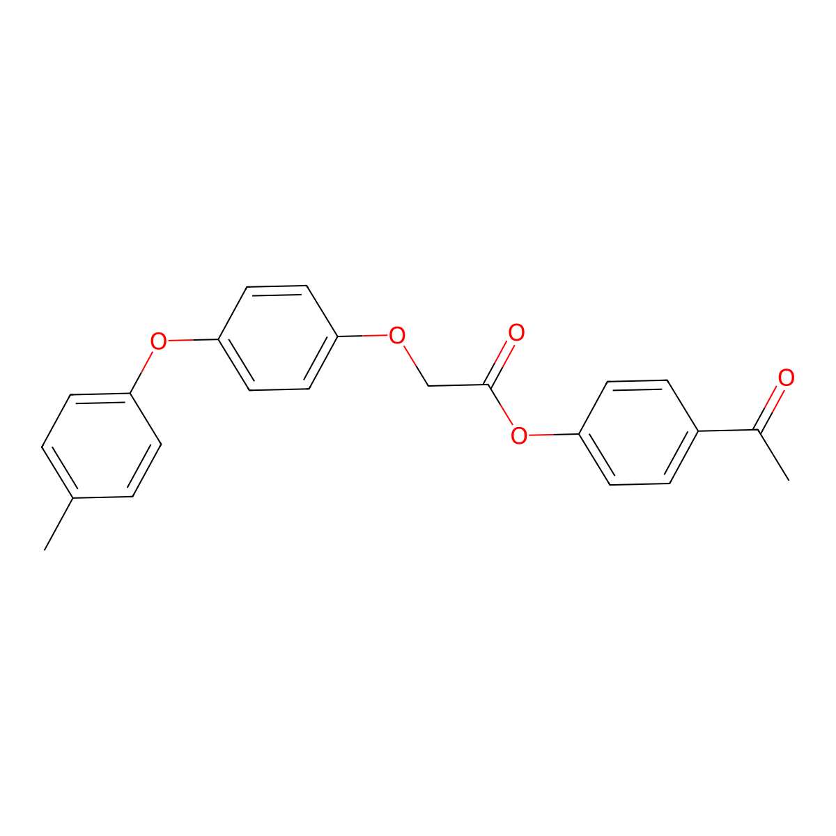 4-Acetylphenyl 2-(4-(p-tolyloxy)phenoxy)acetate molecular structure, CAS 392238-05-0