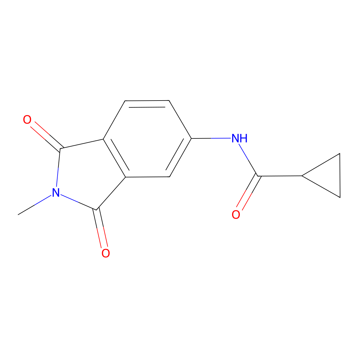 N-(2-methyl-1,3-dioxoisoindol-5-yl)cyclopropanecarboxamide molecular structure, CAS 392238-31-2