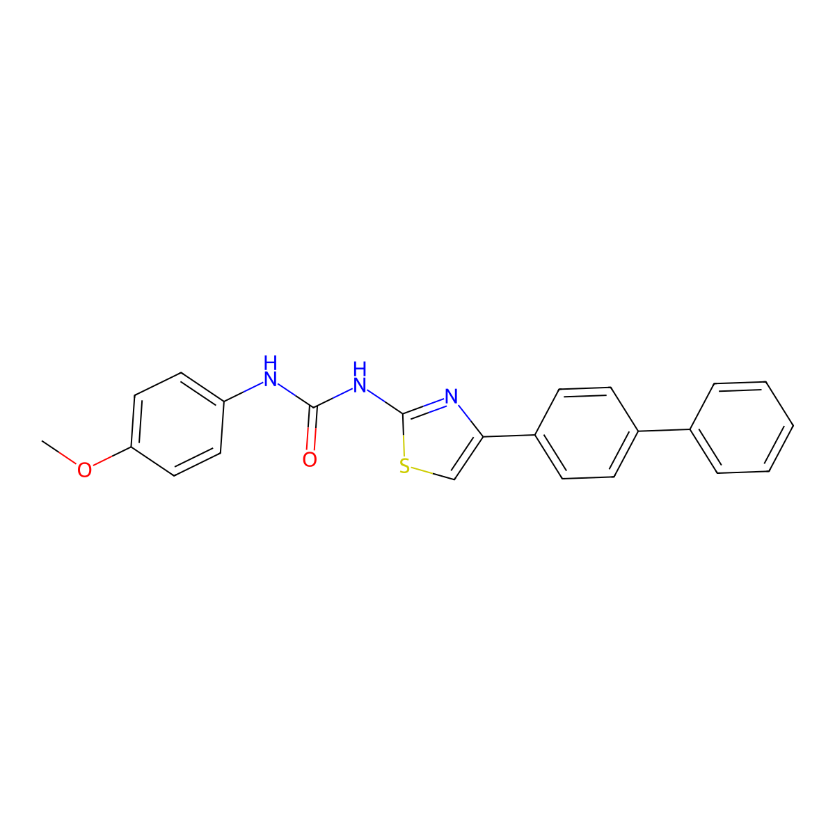 1-(4-Methoxyphenyl)-3-[4-(4-phenylphenyl)-1,3-thiazol-2-yl]urea molecular structure, CAS 392238-33-4