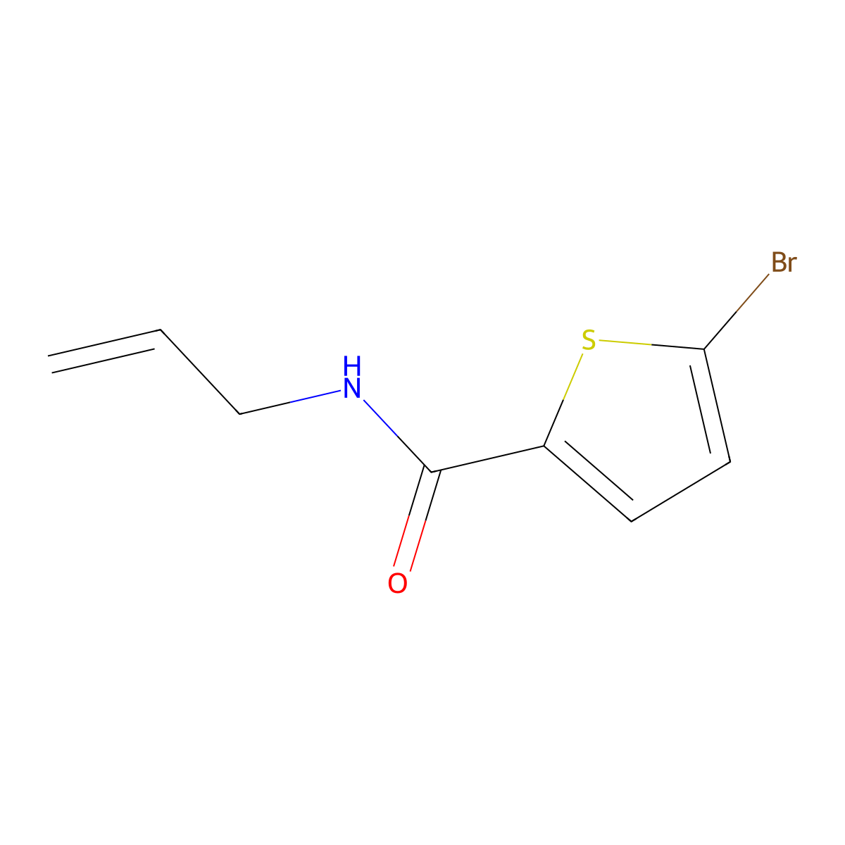 N-allyl-5-bromothiophene-2-carboxamide molecular structure, CAS 392238-35-6