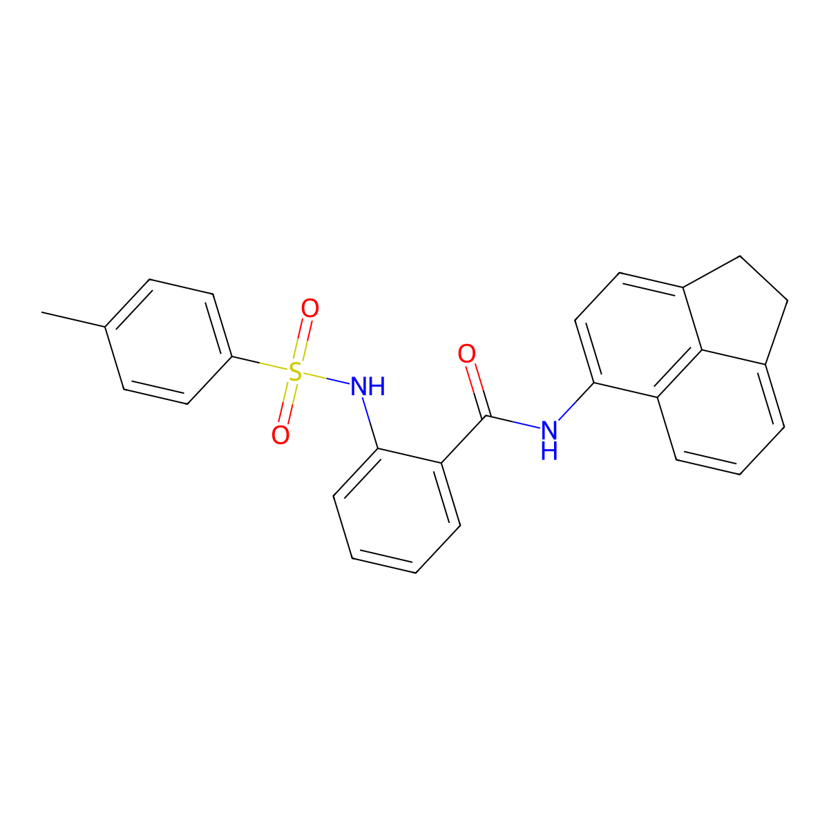 N-(1,2-dihydroacenaphthylen-5-yl)-2-[(4-methylphenyl)sulfonylamino]benzamide molecular structure, CAS 392238-95-8