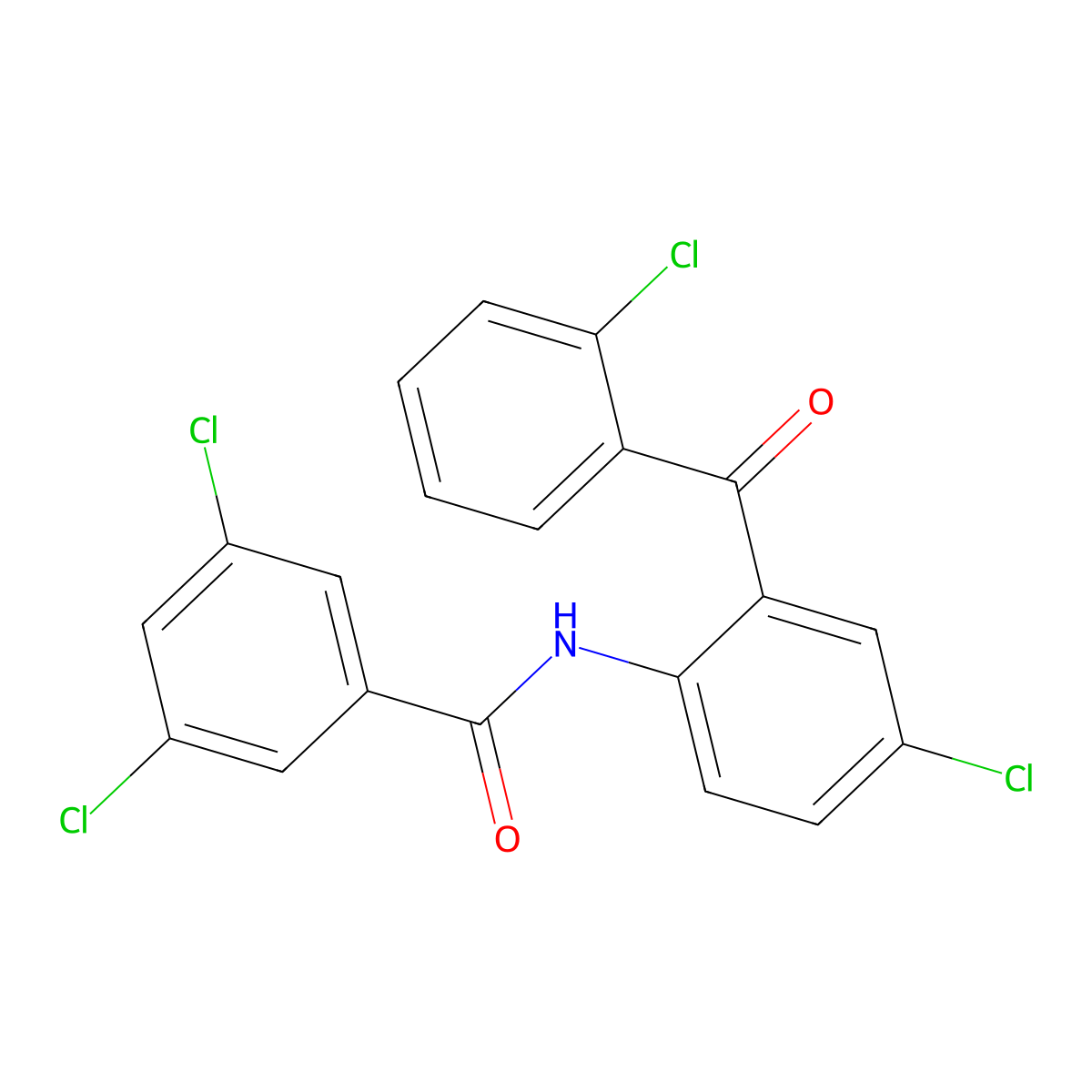 3,5-dichloro-N-[4-chloro-2-(2-chlorobenzoyl)phenyl]benzamide molecular structure, CAS 392239-31-5
