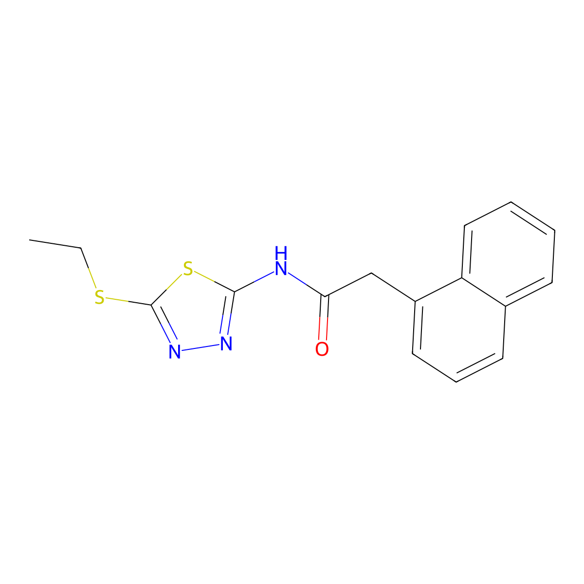 N-(5-(ethylthio)-1,3,4-thiadiazol-2-yl)-2-(naphthalen-1-yl)acetamide molecular structure, CAS 392239-69-9