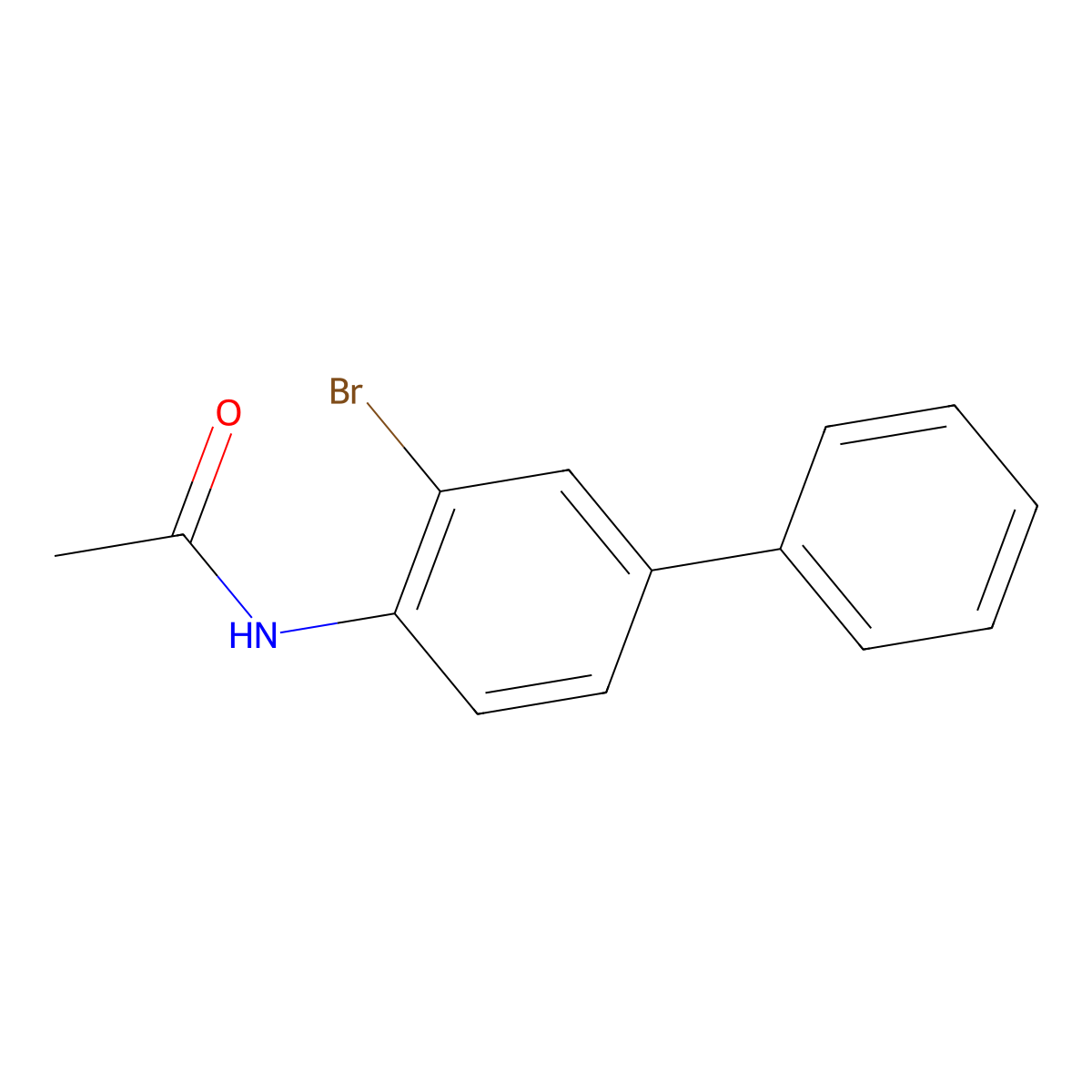 N-(3-Bromo[1,1'-biphenyl]-4-yl)acetamide molecular structure, CAS 39224-23-2