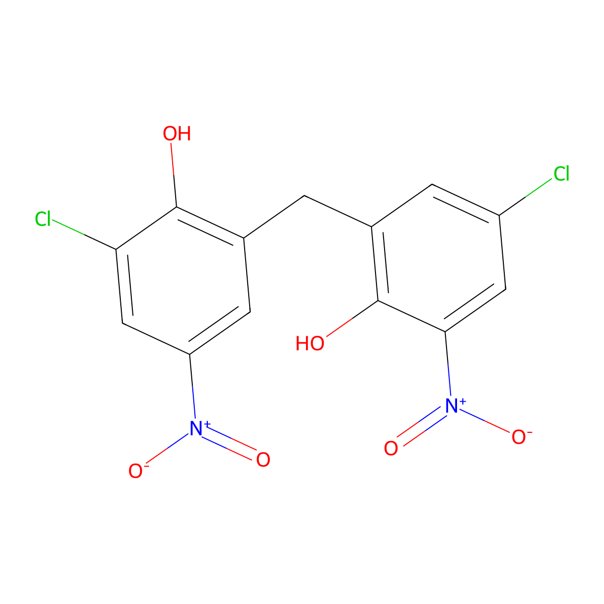 Nitroclofene molecular structure, CAS 39224-48-1