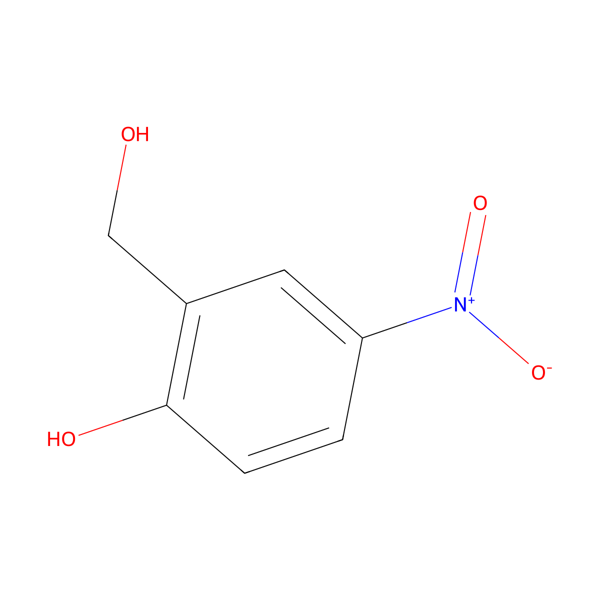2-Hydroxy-5-nitrobenzyl alcohol molecular structure, CAS 39224-61-8