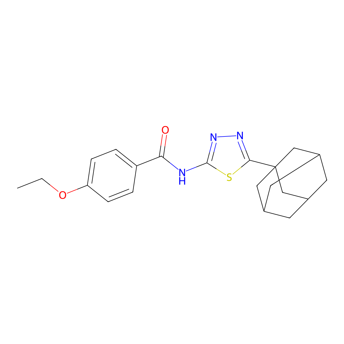 N-[5-(1-adamantyl)-1,3,4-thiadiazol-2-yl]-4-ethoxybenzamide molecular structure, CAS 392240-53-8
