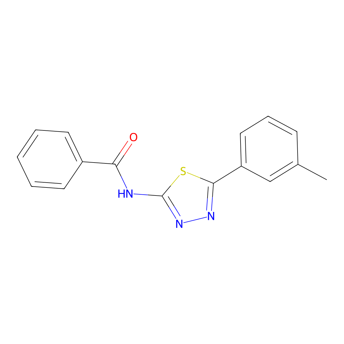 N-[5-(3-Methylphenyl)-1,3,4-thiadiazol-2-yl]benzamide molecular structure, CAS 392241-06-4