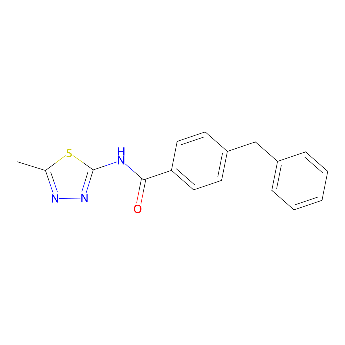 4-benzyl-N-(5-methyl-1,3,4-thiadiazol-2-yl)benzamide molecular structure, CAS 392243-17-3