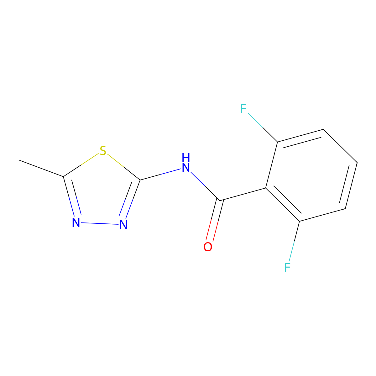 2,6-difluoro-N-(5-methyl-1,3,4-thiadiazol-2-yl)benzamide molecular structure, CAS 392244-47-2