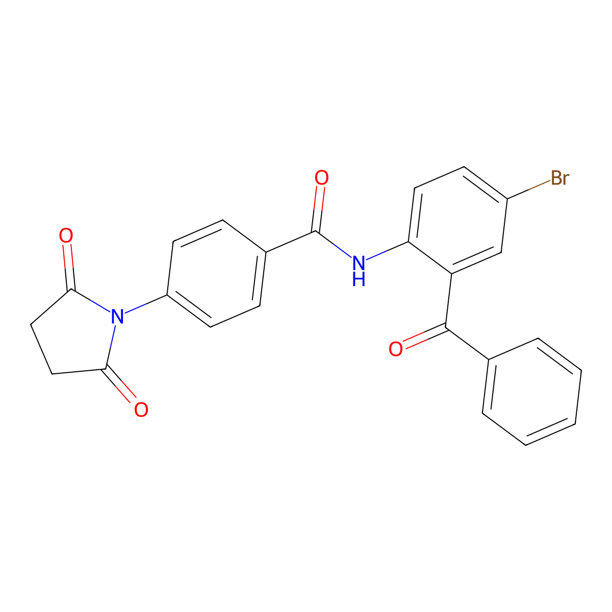 N-(2-benzoyl-4-bromophenyl)-4-(2,5-dioxopyrrolidin-1-yl)benzamide molecular structure, CAS 392246-42-3