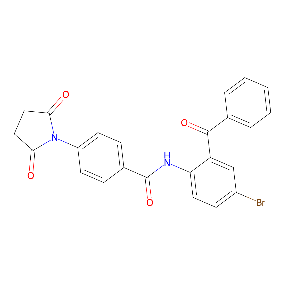 N-(2-benzoyl-4-bromophenyl)-4-(2,5-dioxopyrrolidin-1-yl)benzamide molecular structure, CAS 392246-42-3