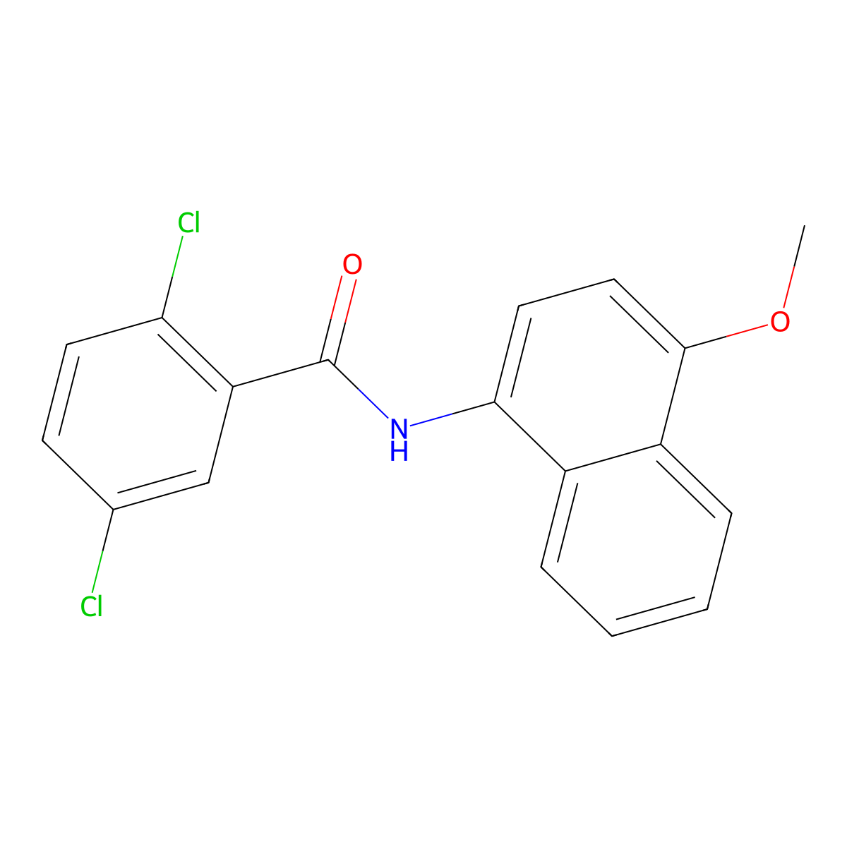 2,5-dichloro-N-(4-methoxynaphthalen-1-yl)benzamide molecular structure, CAS 392246-49-0