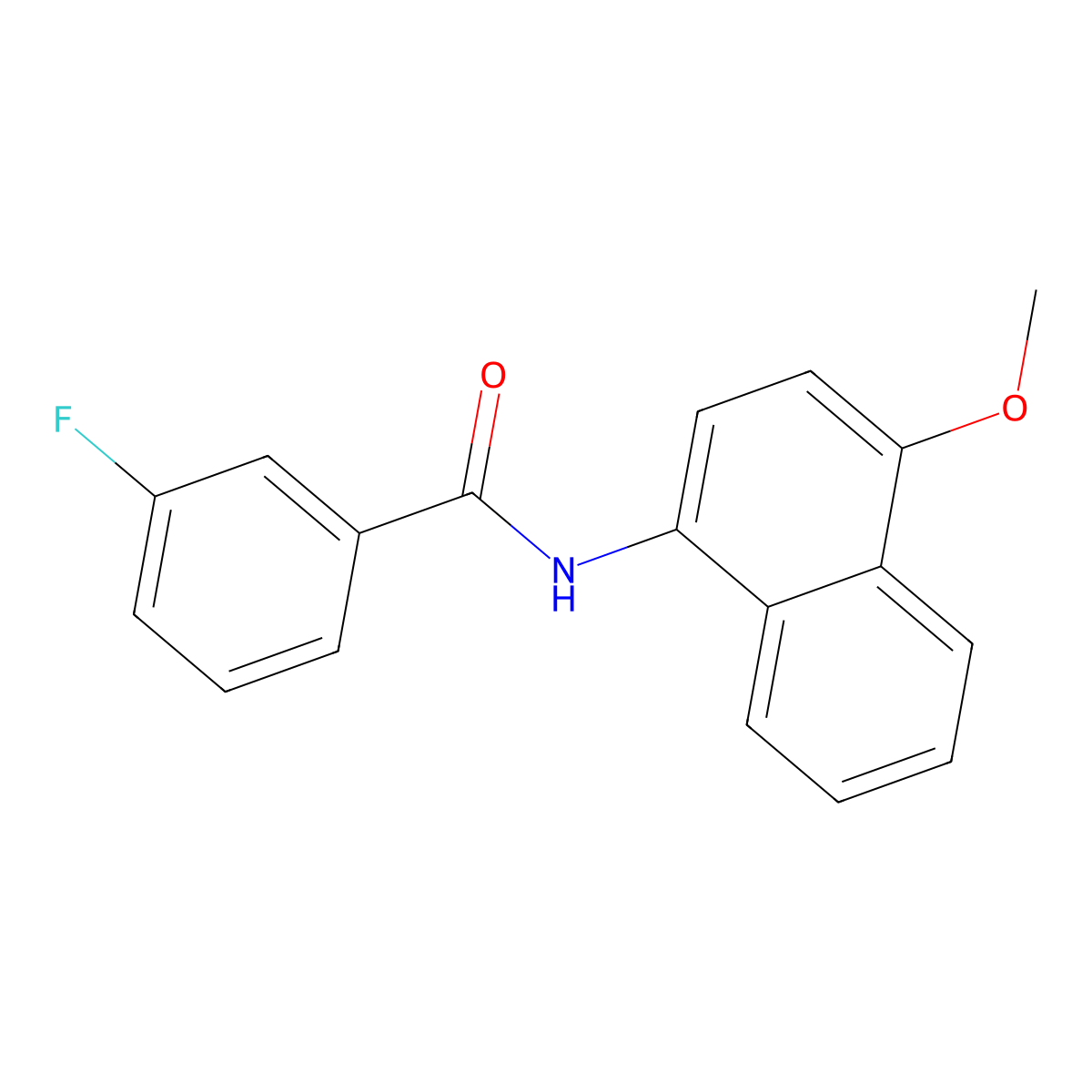 3-fluoro-N-(4-methoxynaphthalen-1-yl)benzamide molecular structure, CAS 392246-59-2