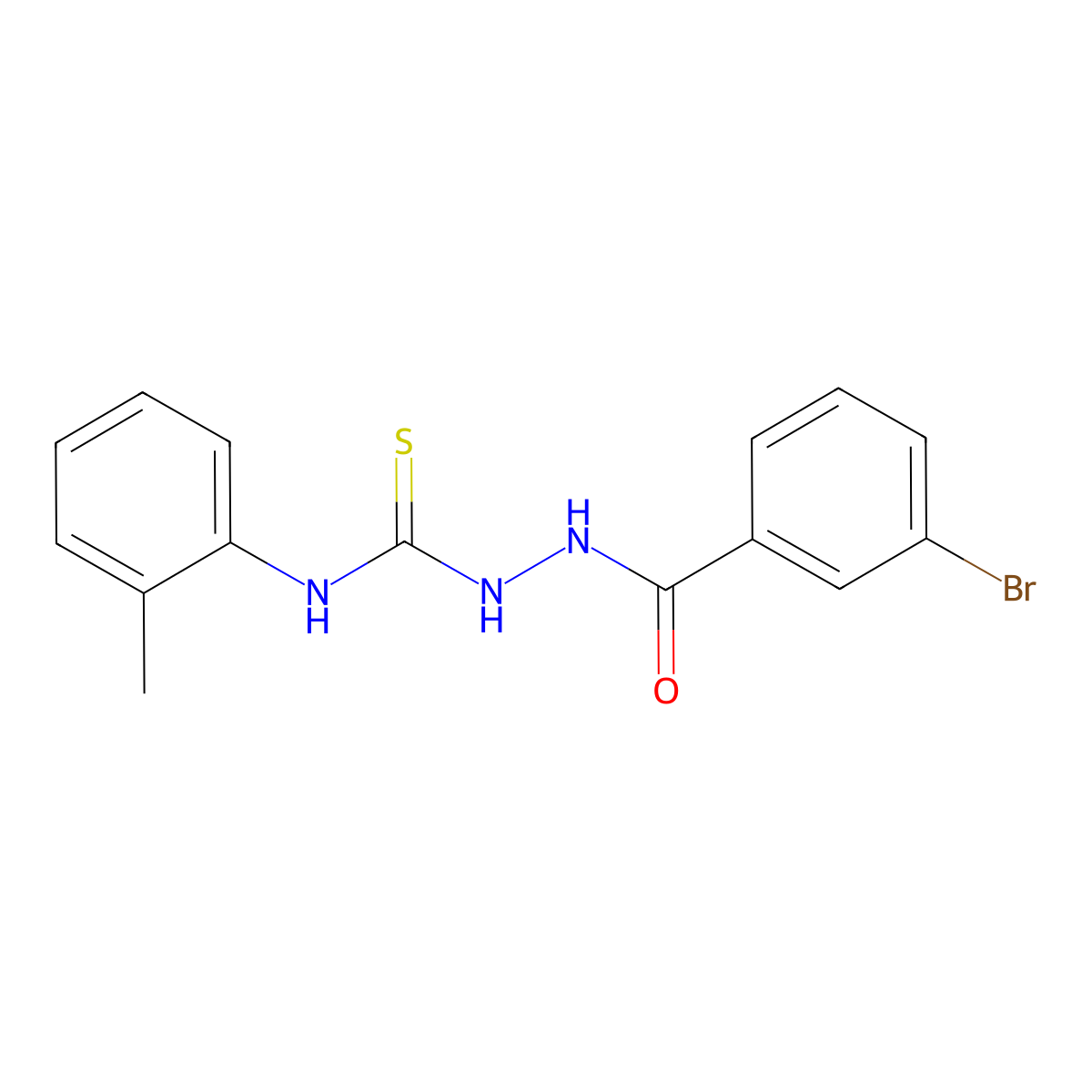 2-(3-bromobenzoyl)-N-(o-tolyl)hydrazinecarbothioamide molecular structure, CAS 392246-89-8