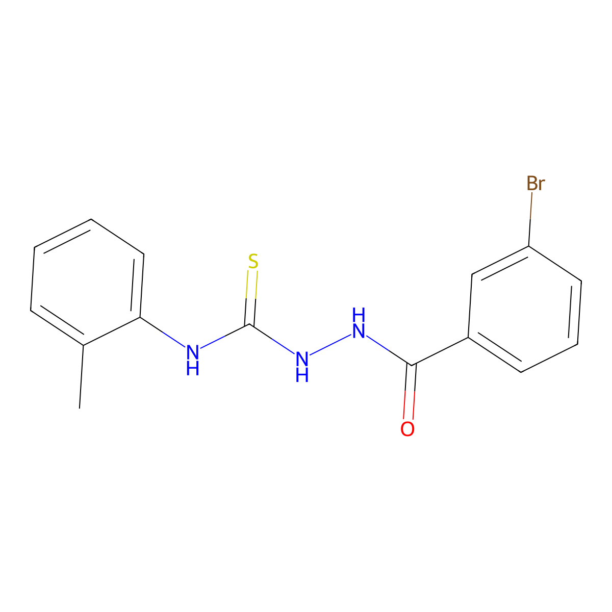 2-(3-bromobenzoyl)-N-(o-tolyl)hydrazinecarbothioamide molecular structure, CAS 392246-89-8