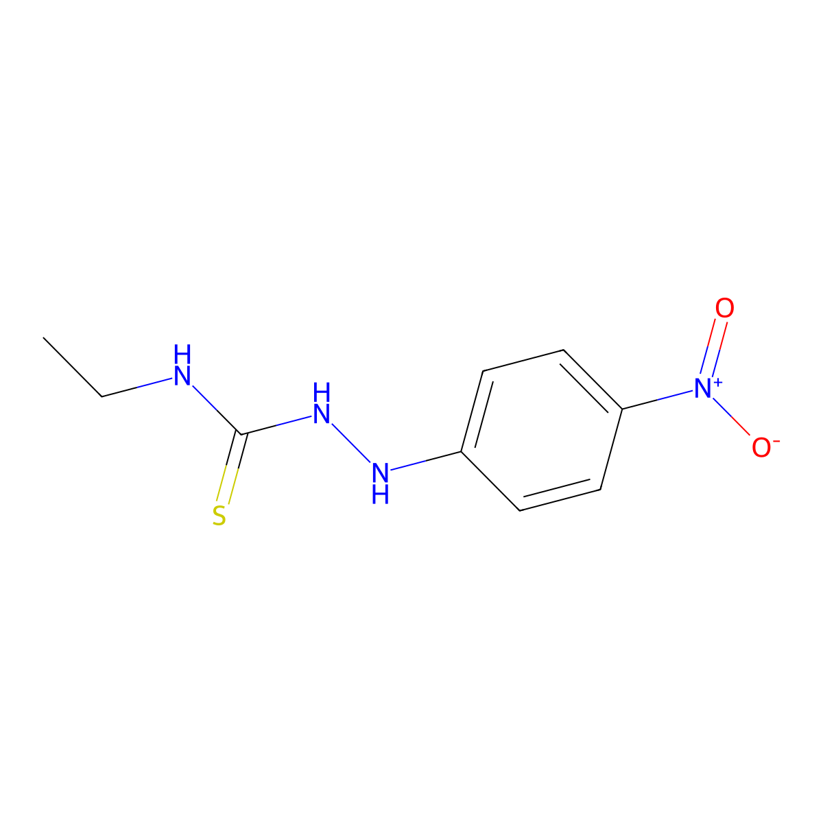 3-Ethyl-1-[(4-nitrophenyl)amino]thiourea molecular structure, CAS 392246-92-3