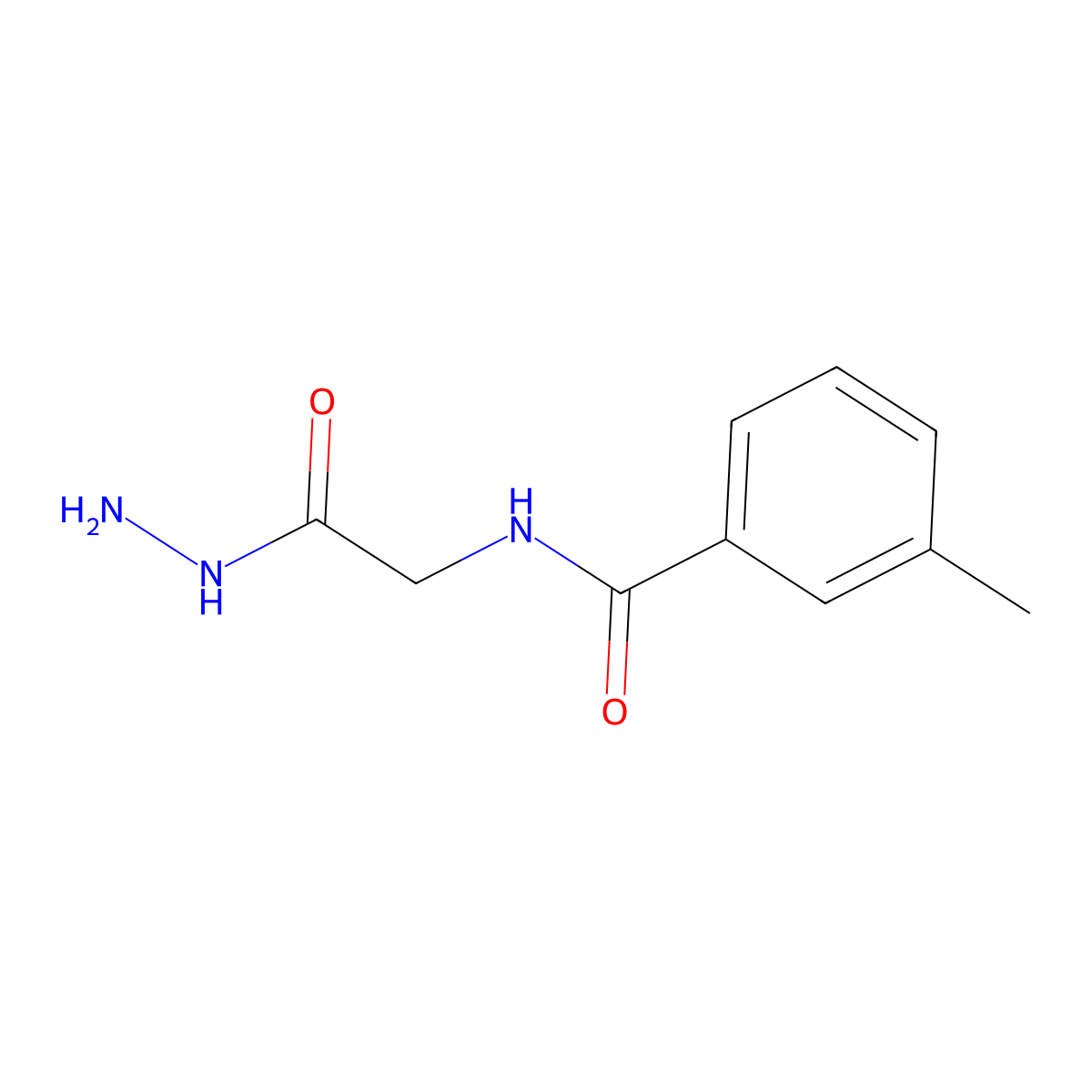 N-(2-hydrazinyl-2-oxoethyl)-3-methylbenzamide molecular structure, CAS 392247-13-1